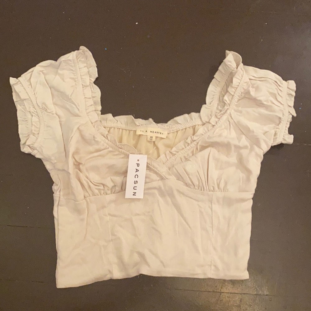 pacsun white crop top